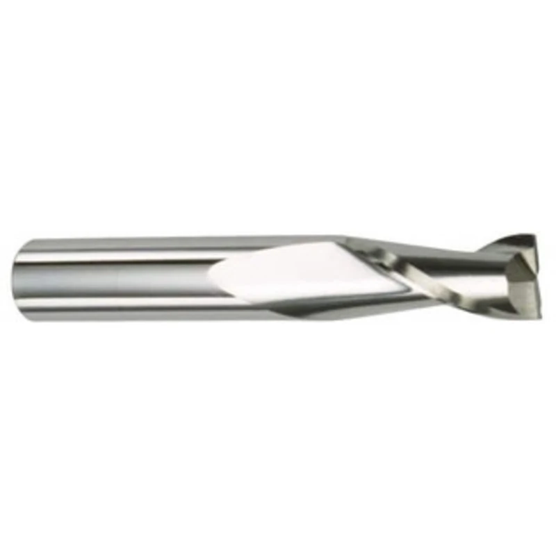 Kennametal 1/2, 5/8 LOC, 1/2 Shank Diam, 2-1/2 OAL, 2 Flute, Solid Carbide Square End Mill Single End, Uncoated, Spir...